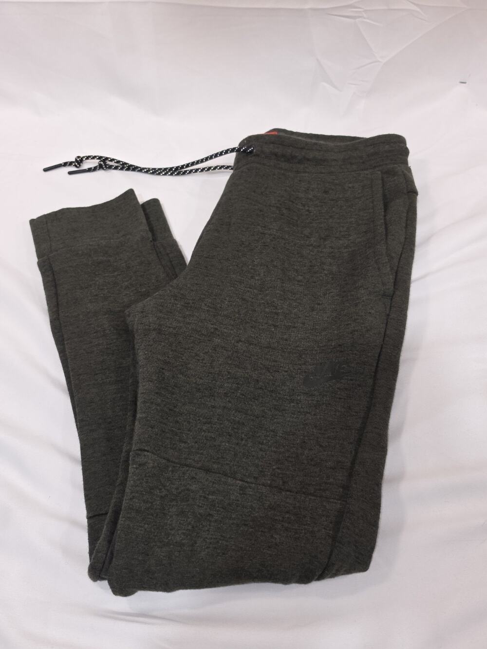 Nike Tech Fleece Joggers Heather Charcoal Dark Olive Men’s Small Sweatpants B8
